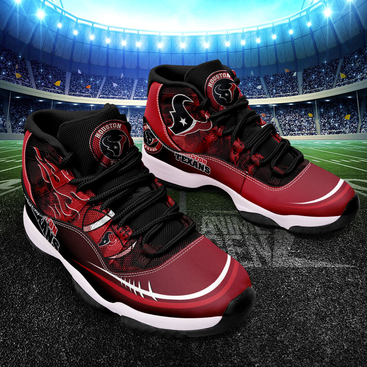 Houston Texans Air Jordan 11 Sneakers NFL Custom Sport Shoes
