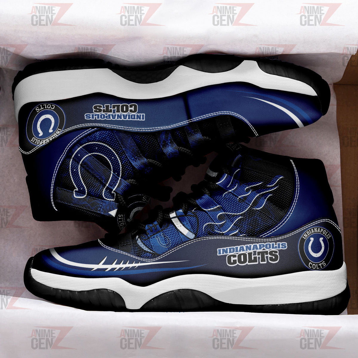 Indianapolis Colts Air Jordan 11 Sneakers NFL Custom Sport Shoes