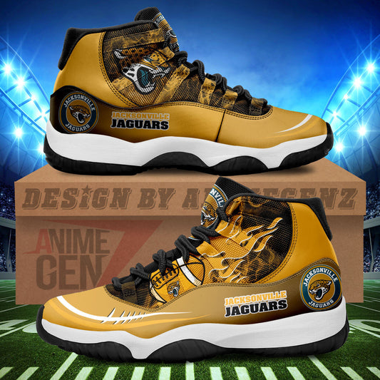Jacksonville Jaguars Air Jordan 11 Sneakers NFL Custom Sport Shoes