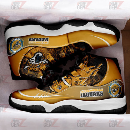 Jacksonville Jaguars Air Jordan 11 Sneakers NFL Custom Sport Shoes