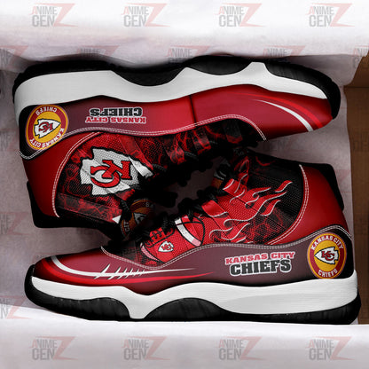 Kansas City Chiefs Air Jordan 11 Sneakers NFL Custom Sport Shoes