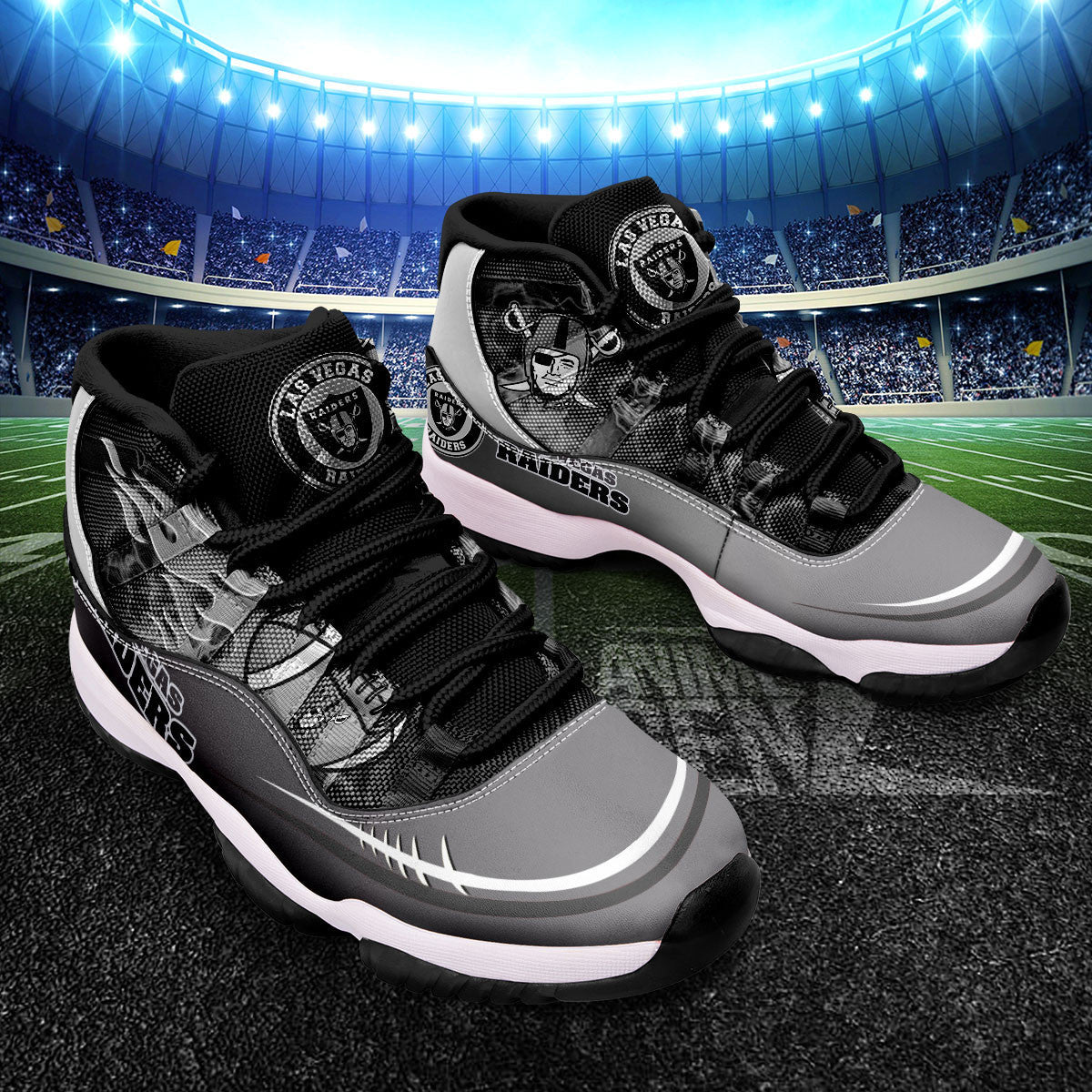 Las Vegas Raiders Air Jordan 11 Sneakers NFL Custom Sport Shoes