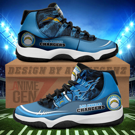 Los Angeles Chargers Air Jordan 11 Sneakers NFL Custom Sport Shoes
