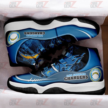 Los Angeles Chargers Air Jordan 11 Sneakers NFL Custom Sport Shoes