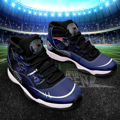 New England Patriots Air Jordan 11 Sneakers NFL Custom Sport Shoes