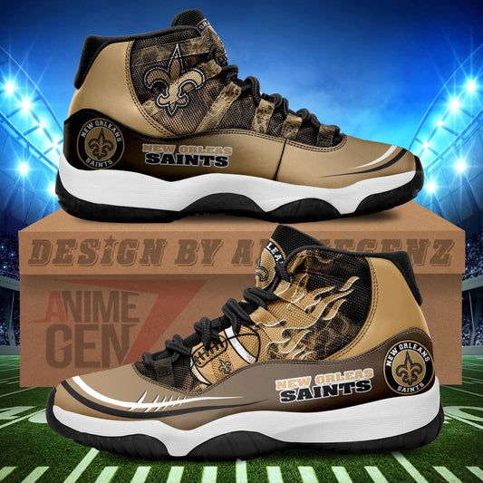 New Orleans Saints Air Jordan 11 Sneakers NFL Custom Sport Shoes