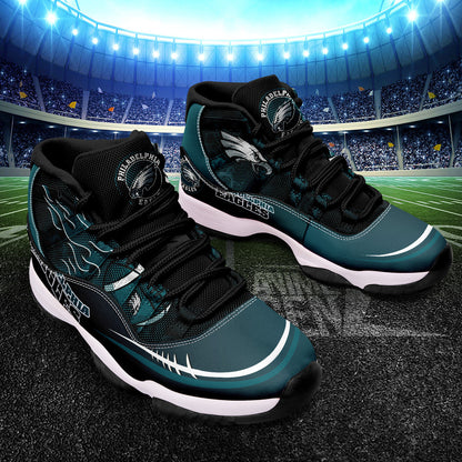 Philadelphia Eagles Air JD11 Sneakers NFL Custom Sport Shoes