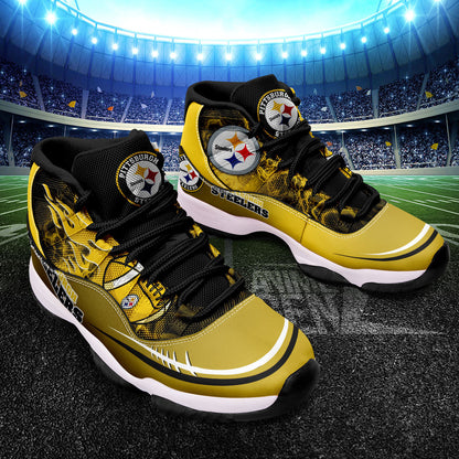Pittsburgh Steelers Air JD11 Sneakers NFL Custom Sport Shoes
