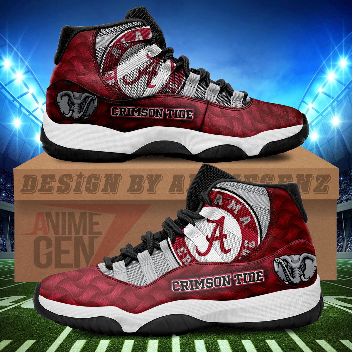 Alabama Crimson Tide Air Jordan 11 Sneakers NFL Custom Sport Shoes