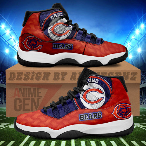 Chicago Bears Air Jordan 11 Sneakers NFL Custom Sport Shoes