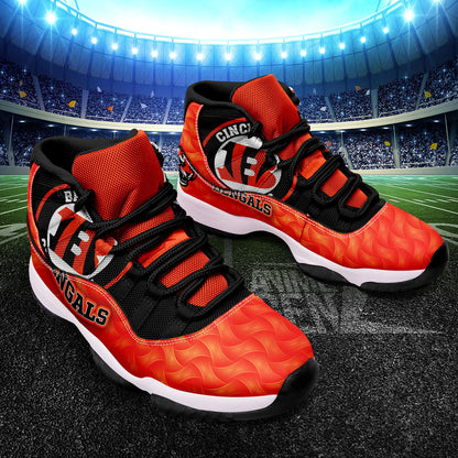 Cincinnati Bengals Air Jordan 11 Sneakers NFL Custom Sport Shoes