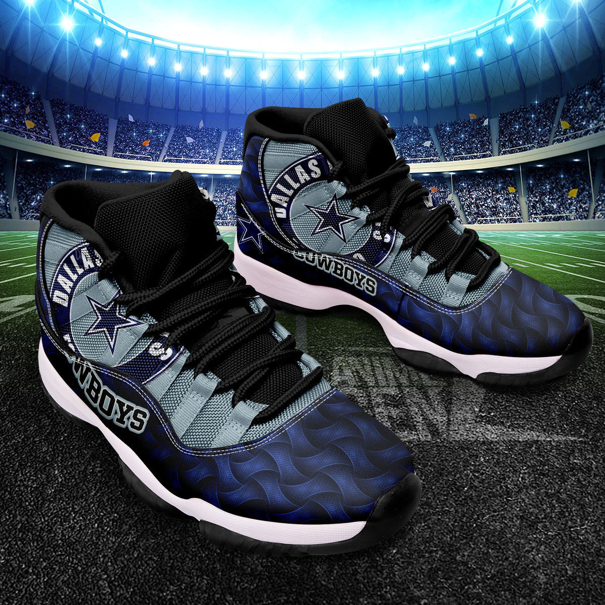 Dallas Cowboys Air Jordan 11 Sneakers NFL Custom Sport Shoes