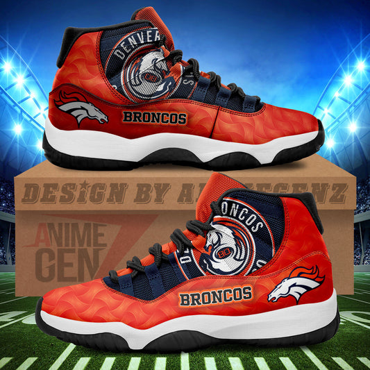 Denver Broncos Air Jordan 11 Sneakers NFL Custom Sport Shoes