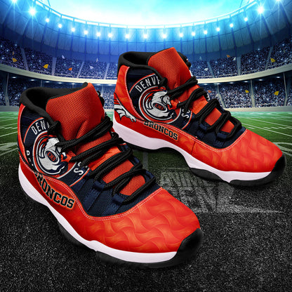 Denver Broncos Air Jordan 11 Sneakers NFL Custom Sport Shoes