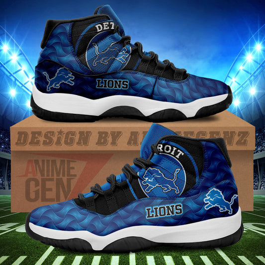 Detroit Lions Air Jordan 11 Sneakers NFL Custom Sport Shoes