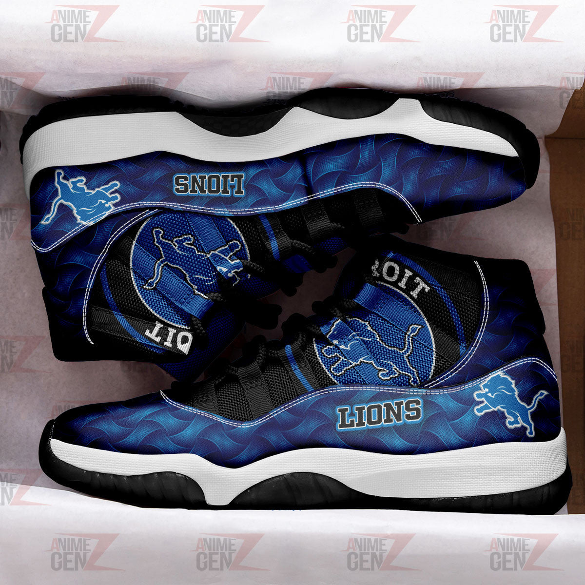Detroit Lions Air Jordan 11 Sneakers NFL Custom Sport Shoes