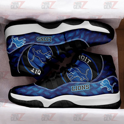 Detroit Lions Air Jordan 11 Sneakers NFL Custom Sport Shoes