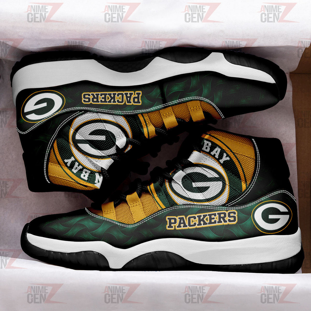Green Bay Packers Air Jordan 11 Sneakers NFL Custom Sport Shoes