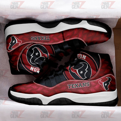 Houston Texans Air Jordan 11 Sneakers NFL Custom Sport Shoes