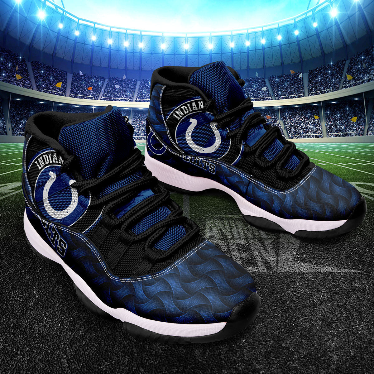 Indianapolis Colts Air Jordan 11 Sneakers NFL Custom Sport Shoes