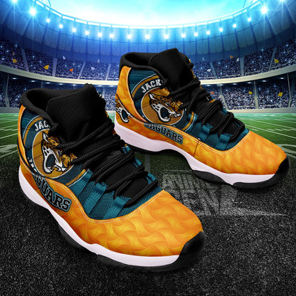 Jacksonville Jaguars Air Jordan 11 Sneakers NFL Custom Sport Shoes