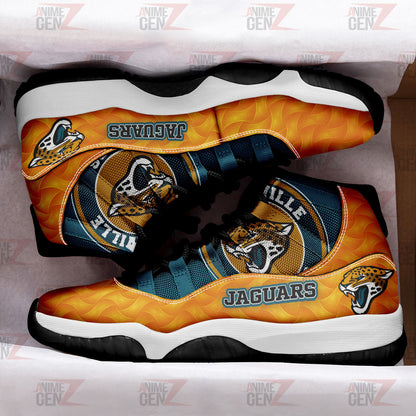 Jacksonville Jaguars Air Jordan 11 Sneakers NFL Custom Sport Shoes