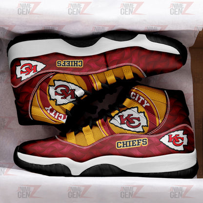 Kansas City Chiefs Air Jordan 11 Sneakers NFL Custom Sport Shoes