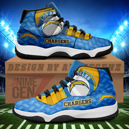 Los Angeles Chargers Air Jordan 11 Sneakers NFL Custom Sport Shoes