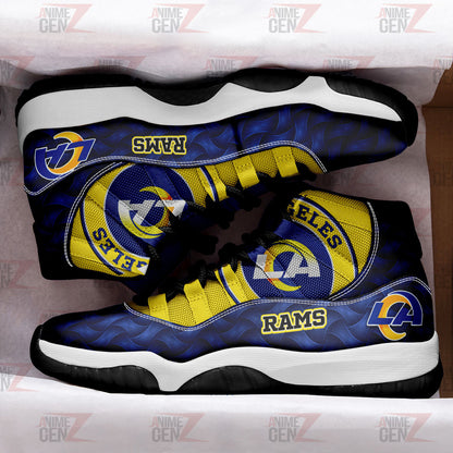 Los Angeles Rams Air Jordan 11 Sneakers NFL Custom Sport Shoes