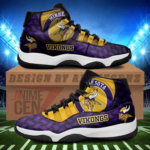 Minnesota Vikings Air Jordan 11 Sneakers NFL Custom Sport Shoes