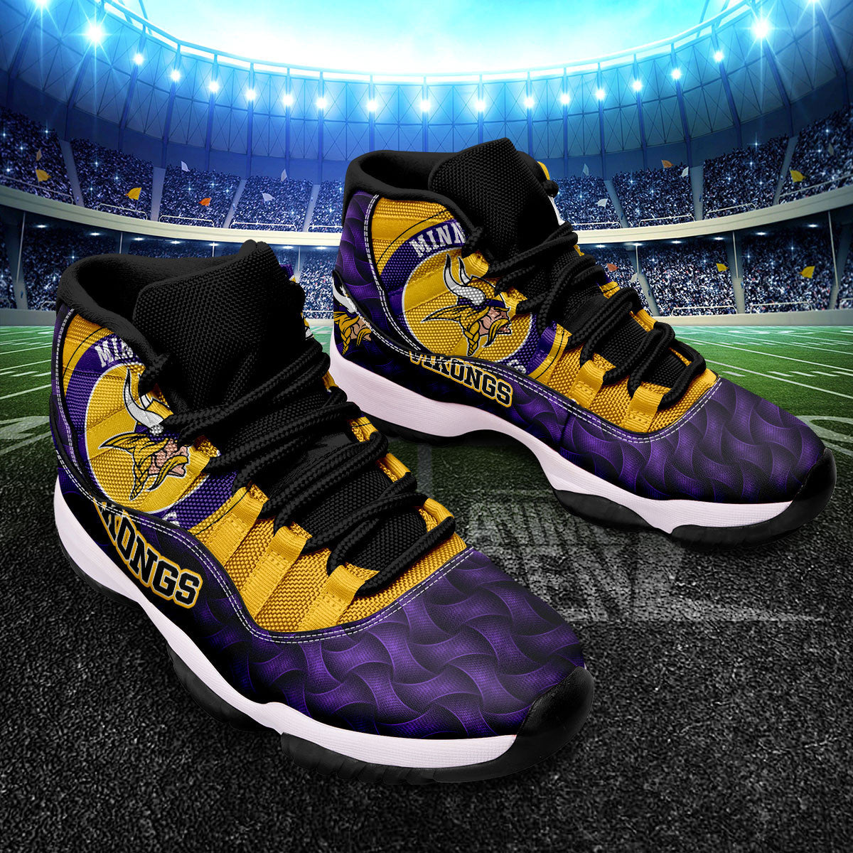 Minnesota Vikings Air Jordan 11 Sneakers NFL Custom Sport Shoes
