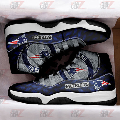New England Patriots Air Jordan 11 Sneakers NFL Custom Sport Shoes