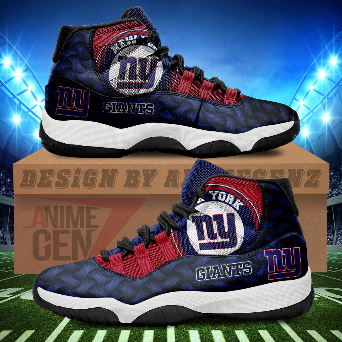 New York Giants Air Jordan 11 Sneakers NFL Custom Sport Shoes