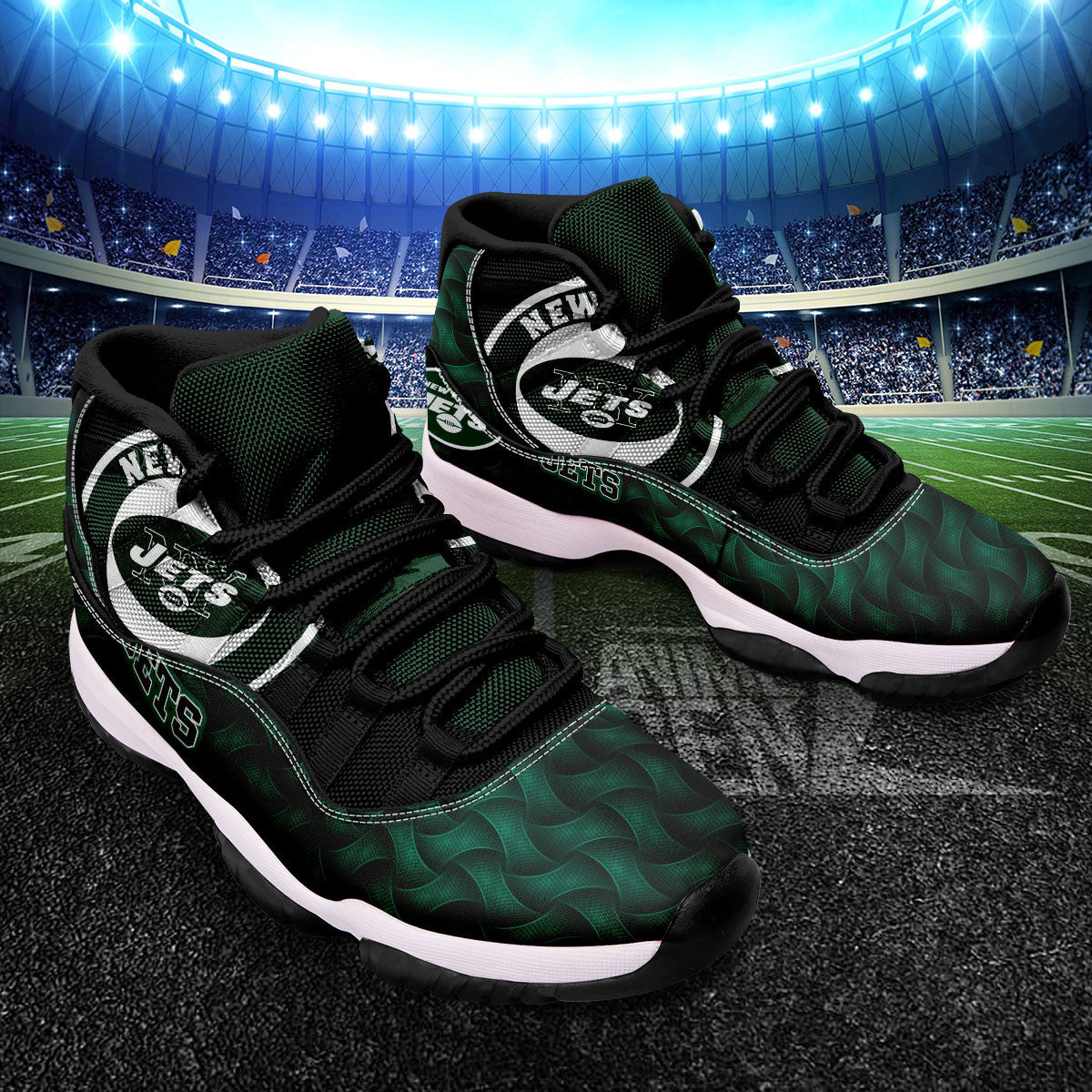 New York Jets Air Jordan 11 Sneakers NFL Custom Sport Shoes