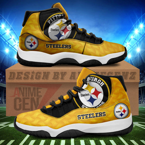 Pittsburgh Steelers Air Jordan 11 Sneakers NFL Custom Sport Shoes