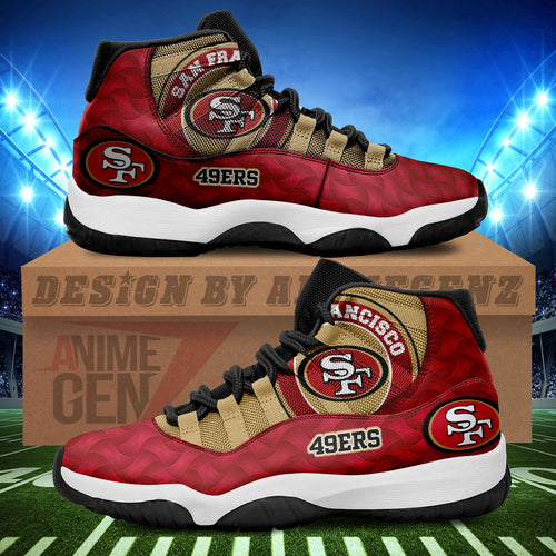 San Francisco 49ers Air Jordan 11 Sneakers NFL Custom Sport Shoes