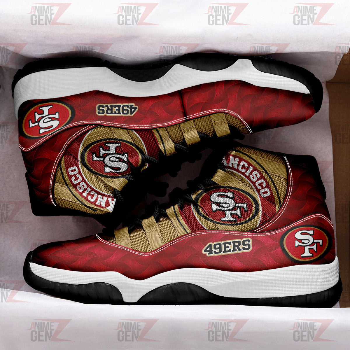 San Francisco 49ers Air Jordan 11 Sneakers NFL Custom Sport Shoes