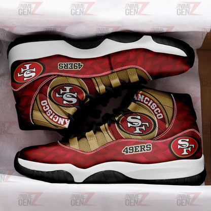 San Francisco 49ers Air Jordan 11 Sneakers NFL Custom Sport Shoes