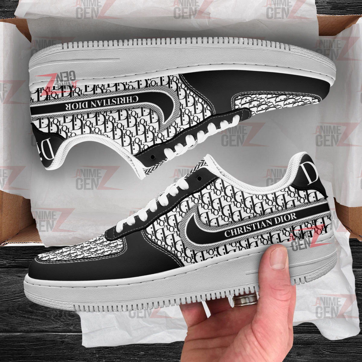 Dior Air Force Sneakers Custom Fashion Brand Shoes