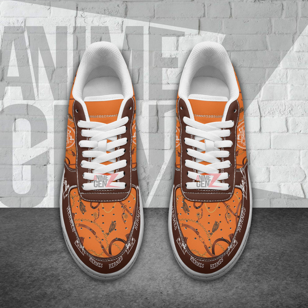 Hermes Air Force Sneakers Custom Fashion Brand Shoes