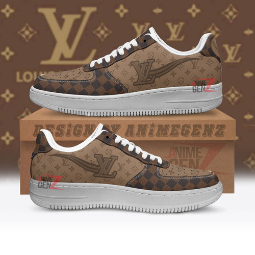 Louis Vuitton Air Force Sneakers Custom Fashion Brand Shoes