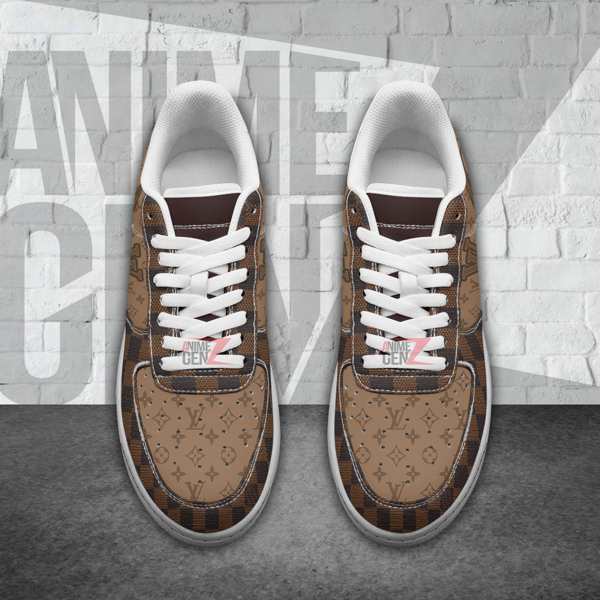 Louis Vuitton Air Force Sneakers Custom Fashion Brand Shoes
