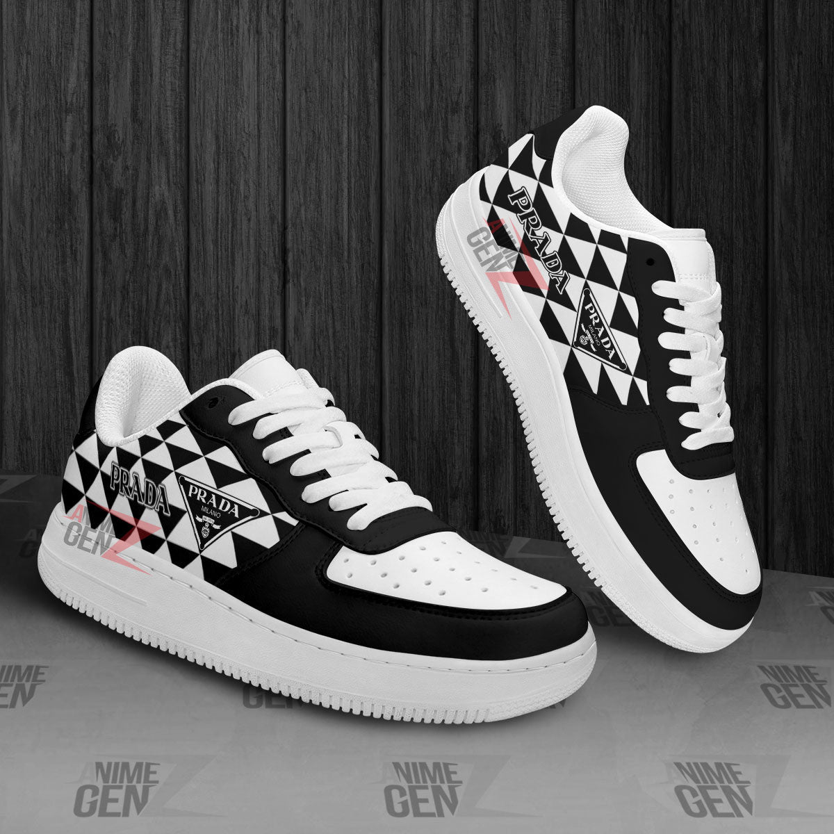 Prada Air Force Sneakers Custom Fashion Brand Shoes